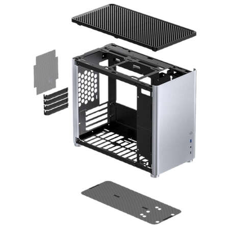 Корпус MicroATX Minitower JONSBO D30 Silver TG Серебристый