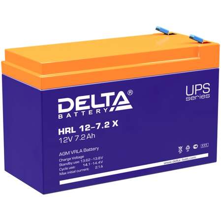 Батарея Delta HRL 12-7.2, 12V 7.2Ah (Battery replacement APC rbc2, rbc5, rbc12, rbc22, rbc32 151мм/94мм/65м)