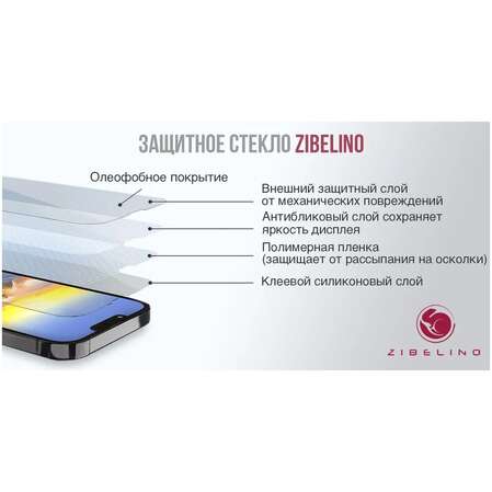 Защитное стекло для Tecno Spark 20 Pro/10 Pro/Pova 5 4G/5 Pro 5G Zibelino 5D, с черной рамкой