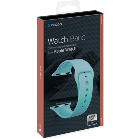 Ремешок для умных часов Силиконовый ремешок для умных часов Deppa Band Silicone для Apple Watch 42/44 mm мятный