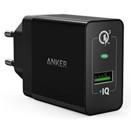 Сетевое зарядное устройство Anker PowerPort+ A2013L11 QC 3.0 3A Черное