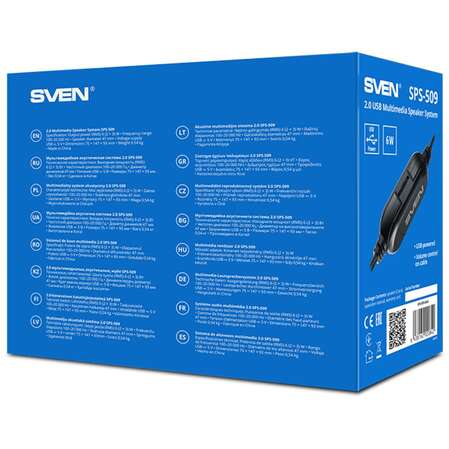 2.0 Колонки Sven SPS-509 2*3W Black USB