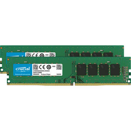 Модуль памяти DIMM 16Gb 2х8Gb DDR4 PC19200 2400MHz Crucial (CT2K8G4DFD824A)