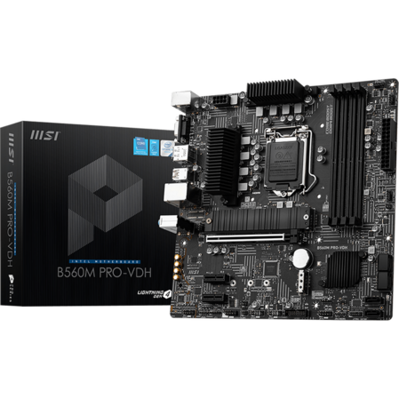 Материнская плата MSI B560M Pro-VDH B560 Socket-1200 4xDDR4, 6xSATA3, 2xM.2, 1xPCI-E16x, 4xUSB3.2, D-Sub, DP, HDMI, Glan, mATX