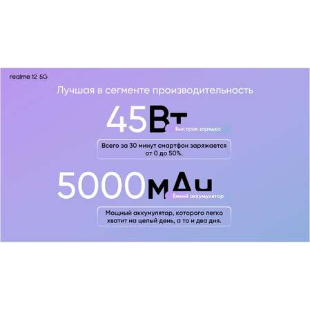 Смартфон Realme 12 5G 8/256GB RU Purple