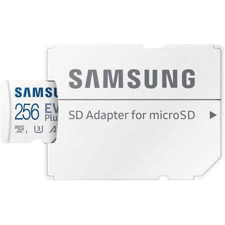 Карта памяти Micro SecureDigital 256Gb SDXC Samsung Evo Plus class10 UHS-I U3 (MB-MC256SA)