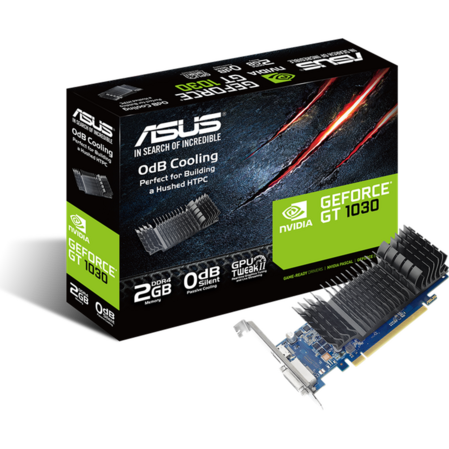 Видеокарта ASUS GeForce GT 1030 2048Mb, GT 1030 GT1030-SL-2GD4-BRK DVI-D, HDMI Ret