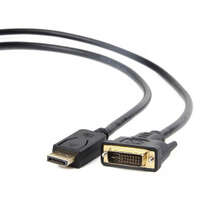 Кабель DisplayPort M - DVI 3.0м Cablexpert CC-DPM-DVIM-3M черный, экран