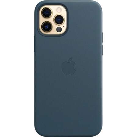 Чехол для Apple iPhone 12\12 Pro Leather Case with MagSafe Baltic Blue