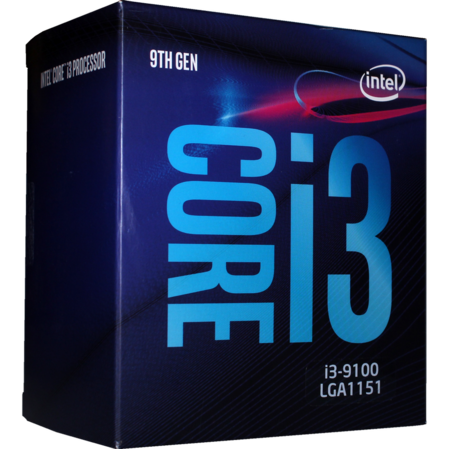 Процессор Intel Core i3-9100, 3.6ГГц, (Turbo 4.2ГГц), 4-ядерный, L3 6МБ, LGA1151v2, BOX