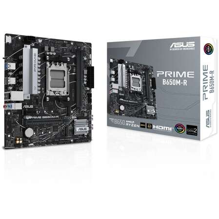 Материнская плата ASUS Prime B650M-R B650 Socket AM5 2xDDR5, 4xSATA3, RAID, 2xM.2, 2xPCI-E16x, 2xUSB3.2, HDMI, 2.5Glan, mATX