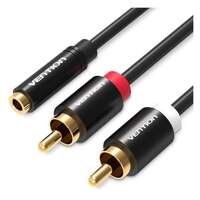 Кабель Jack (3.5mm) (F) - 2*RCA 1.0m Vention (VAB-R01-S100)