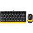 Клавиатура+мышь A4Tech Fstyler F1110 Black/Yellow