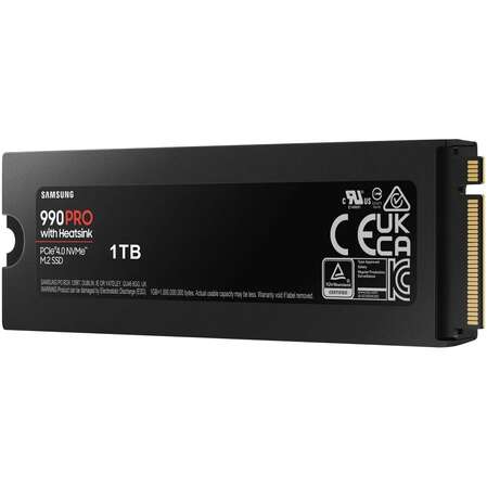 Внутренний SSD-накопитель 1000Gb Samsung 990 Pro with Heatsink (MZ-V9P1T0CW) M.2 2280 PCI-E 4.0 x4