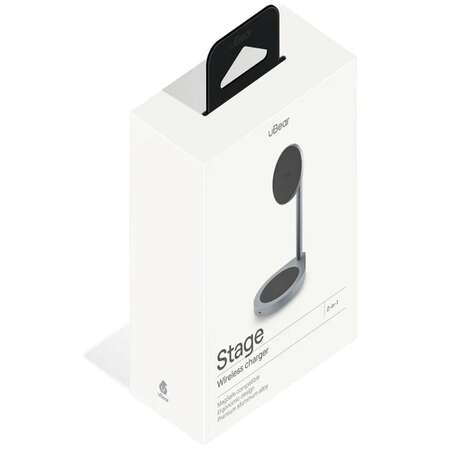 Беспроводная зарядная панель 2 в 1 Для IPhone, Airpods uBear Stage 30W Grey