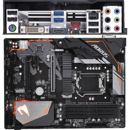 Материнская плата Gigabyte B360 AORUS Gaming 3 Wifi B360 Socket-1151v2 4xDDR4, 6xSATA3, 2xM.2, 3xPCI-E16x, 3xUSB3.1, 1xUSB3.1 Type C, DVI-D, HDMI, 802.11ac, Glan, ATX