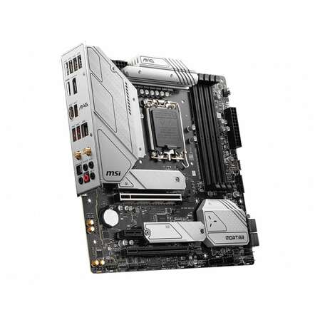 Материнская плата MSI MAG B660M Mortar WiFi Max DDR4 B660 Socket-1700 4xDDR4, 6xSATA3, RAID, 2xM.2, 2xPCI-E16x, 3xUSB3.2, 1xUSB3.2 Type C, DP, HDMI, WiFi, 2.5Glan, mATX