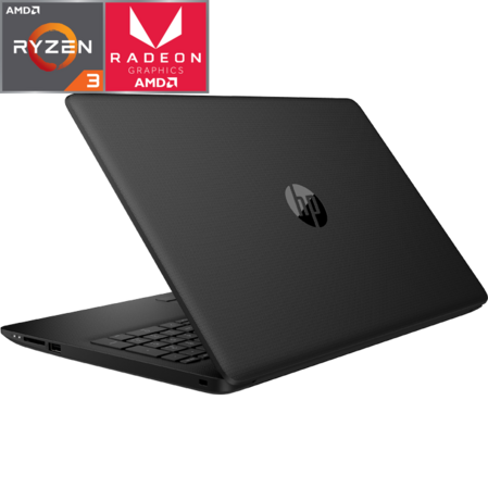 Ноутбук HP 15-db0122ur 4KC07EA AMD Ryzen 3 2200U/4Gb/500Gb/AMD 530 2Gb/15.6" FullHD/Win10 Black
