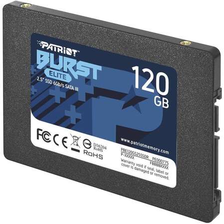 Внутренний SSD-накопитель 120Gb Patriot Memory Burst Elite PBE120GS25SSDR SATA3 2.5"