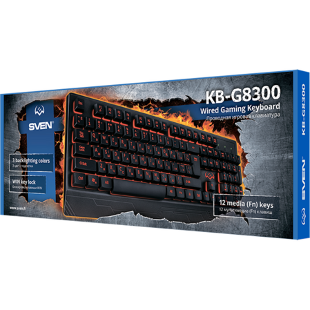Клавиатура Sven KB-G8300 Black USB