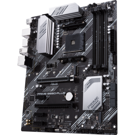 Материнская плата ASUS Prime B550-Plus B550 Socket AM4 4xDDR4, 6xSATA3, RAID, 2xM.2, 2xPCI-E16x, 5xUSB3.2, 1xUSB3.2 Type C, DP, HDMI, Glan, ATX