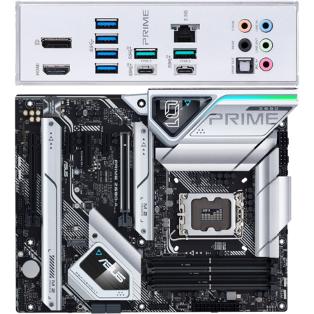 Материнская плата ASUS Prime Z690-A Z690 Socket-1700 4xDDR5, 4xSATA3, RAID, 4xM.2, 2xPCI-E16x, 6xUSB3.2, 2xUSB3.2 Type C, DP, HDMI, 2.5Glan, ATX