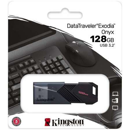 USB Flash накопитель 128GB Kingston DataTraveler Exodia Onyx (DTXON/128GB) USB 3.0 Черный