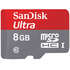 Micro SecureDigital 8Gb SanDisk Ultra microSDHC class 10 UHS-1 (SDSDQUAN-008G-G4A)