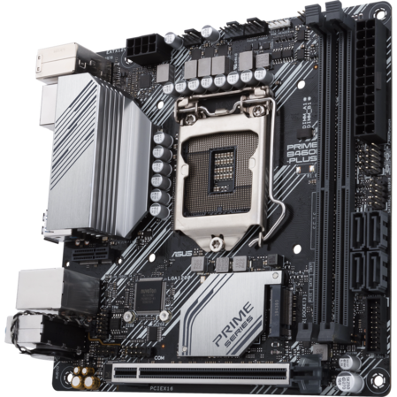 Материнская плата ASUS Prime B460I-Plus B460 Socket-1200 2xDDR4, 4xSATA3, RAID, 1xM.2, 1xPCI-E16x, 4xUSB3.2, DP, HDMI, Glan, mini-ITX