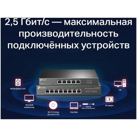 Коммутатор TP-LINK TL-SG105-M2 неуправляемый 5x2,5 Гбит/с