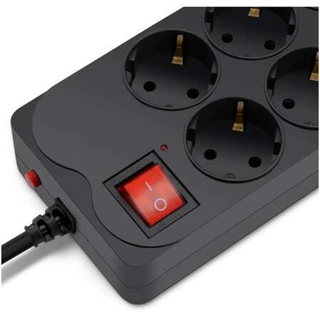 Сетевой фильтр BURO 800SH-1.8-B 8 розеток 1.8м черный