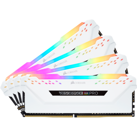 Модуль памяти DIMM 64Gb 4х16Gb DDR4 PC25600 3200MHz Corsair Vengeance RGB Pro White Heat spreader, XMP (CMW64GX4M4C3200C16W)