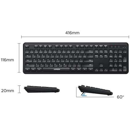 Клавиатура беспроводная Ugreen K331 (55654) Black