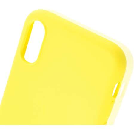 Чехол для Apple iPhone Xs Brosco Softrubber\Soft-touch, накладка, желтый