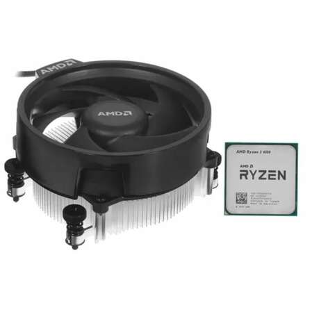 Процессор AMD Ryzen 3 4100, 3.8ГГц, (Turbo 4.0ГГц), 4-ядерный, L3 4МБ, Сокет AM4, OEM+cooler