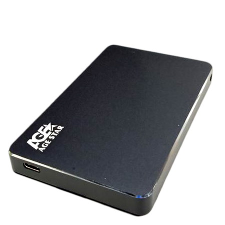 Корпус 2.5" AgeStar 3UB2AX1C SATA, USB3.0 Type C Black