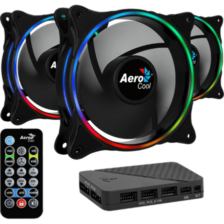 Вентилятор 120x120 AeroCool Eclipse 12 Pro RGB 3-pack+Controller Ret
