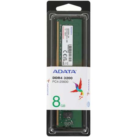 Модуль памяти DIMM 8Gb DDR4 PC25600 3200MHz ADATA (AD4U32008G22-SGN)