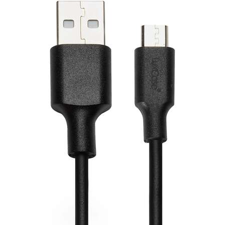 Кабель USB-MicroUSB 1m черный LuxCase QY-PM PVC