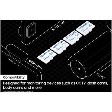 Карта памяти Micro SecureDigital 128Gb SDXC Samsung PRO Endurance class10 UHS-I U3 (MB-MJ128KA)
