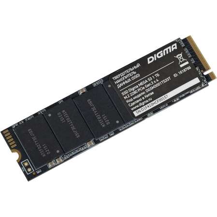 Внутренний SSD-накопитель 1024Gb Digma Mega S3 DGSM3001TS33T M.2 2280 PCI-E 3.0 x4