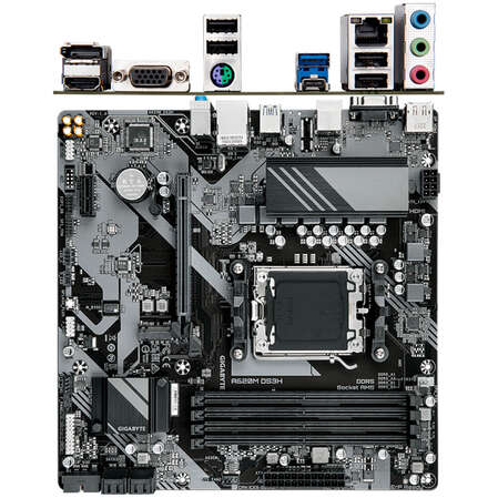 Материнская плата Gigabyte A620M DS3H  Socket-AM5 AMD A620 4xDDR5, 4xSATA3, RAID, 1xM.2, 1xPCI-E16x, 1xUSB3.2, 1xUSB3.2 Type C, D-Sub, DP, HDMI, Glan, mATX Ret