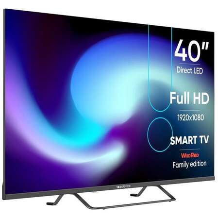Телевизор 40" Topdevice TDTV40BS04F_ML (FullHD 1920x1080, Smart TV) серый