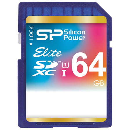 SecureDigital 64Gb Silicon Power Elite HC UHS-1 Class10 (SP064GBSDXAU1V10)