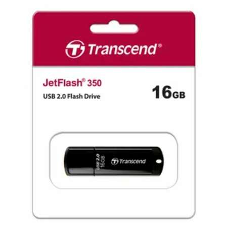 USB Flash накопитель 16GB Transcend JetFlash 350 (TS16GJF350) USB 2.0 Черный