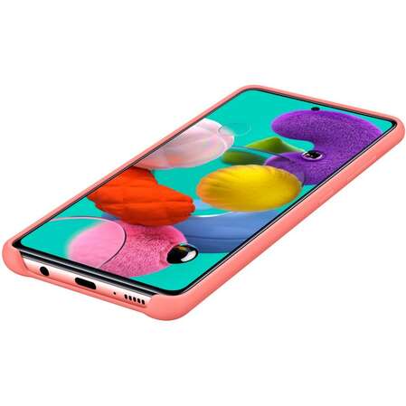 Чехол для Samsung Galaxy A51 SM-A515 Silicone Cover розовый