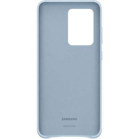 Чехол для Samsung Galaxy S20 Ultra SM-G988 Leather Cover голубой
