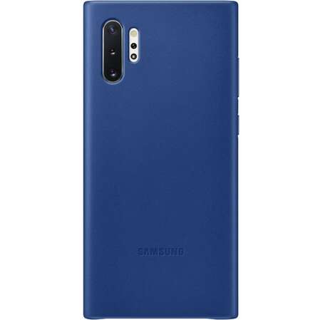 Чехол для Samsung Galaxy Note 10+ (2019) SM-N975 Leather Cover синий