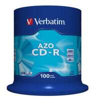 Оптический диск CDR диск Verbatim DL 700Mb 52x  CakeBox 100шт. (43411)