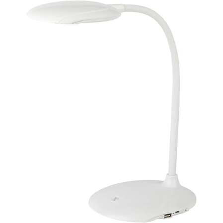 Настольный LED светильник ЭРА NLED-457 6W 3000К/4500К/6000К USB, диммер, белый